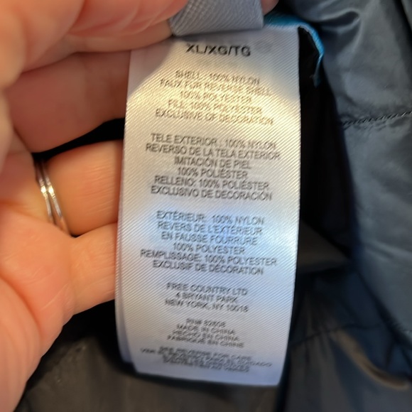 Free Country Black Puffer Jacket w/ Super Soft Faux Fur Lining - Picture 6 of 11